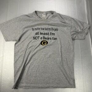 Vintage Jerzees Green Bay packers Shirt Mens‎ Size XL Grey Embroidered Football